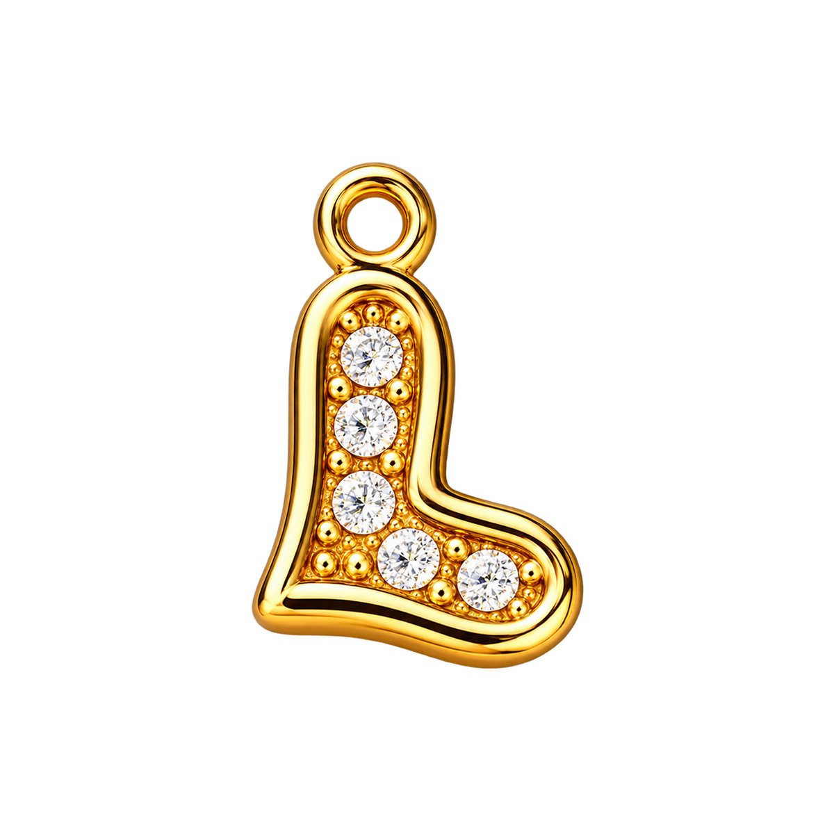 Gold-Tone Crystal Letter L Pendant